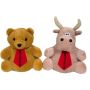 10 Inch Reversible Tan Bear/Bull With Ties Andone Color Imprints