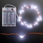 118 Inch White LED String Lights Battery Operated
