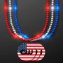 USA Flag Medallion on Beads Usamd