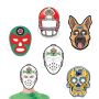 12 Inch Custom Printed Paper Stock Masks