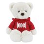 15 Inch Cream Kai Bear- Hooded Sweatshirt & One Color Imprint