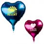 18 Inch  Heart-Shaped Mylar Balloon 1 Color 1 Side