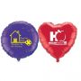 18 Inch  Round Or Heart Microfoil 1-Color Print Balloons