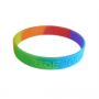1/2 Inch Embossed Segmented Color Wristbands