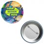 2 1/4 Inch  Round Button Full Color W/Safety Pin