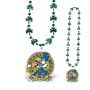 33 Inch Shamrock Beads W/ Custom Shaped PVC Medallions