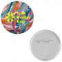 3 1/2  Inch  Round Button 1-Piece W/Safety Pin
