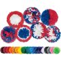 3-Color Side-By-Side Vinyl Show Pom