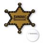 3 Inch  Sheriff Badge Shape Chipboard Button