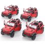 5 Inch Die Cast Red Jeep Wrangler Rubicon