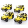 5 Inch Die Cast Yellow Jeep Wrangler Rubicon