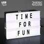 6 Inch X 4 Inch Mini Cinema Marquee USB LED Lightbox
