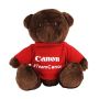 6 Inch Cocoa Honey Bear With T-Shirt and One Color Imprint