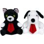 7 Inch Cat /Dog Reversible Puppet & 2 Ties W/ One Color Imprints