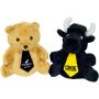 7 Inch Reversible Black Bear/Bull With Ties & One Color Imprints