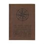 7 Inch X 9 3/4 Inch Dark Brown Leatherette Sketch Book