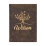 7 Inch X 9 3/4 Inch Rustic/Gold Leatherette Sketch Book