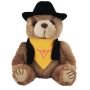 8 Inch Cowboy Bear With One Color Imprint