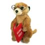 8 Inch Meerkat Book Geek With One Color Imprint