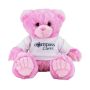 9 Inch Pink Peter Bear With T-Shirt and One Color Imprint