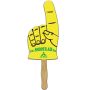 Rally Hand Sign W/ 12 Inch Wooden Stick