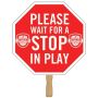 Number One Rally Hand Sign W/ 12 Inch Wooden Stick