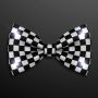 Black & White Light Up Checker Bow Tie
