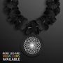 Black Flower Lei Necklace With Medallion Non-Light Up