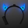 Blue Light-Up Devil Headband