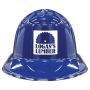 Blue Plastic Construction Helmet W/ Custom Direct Pad Print