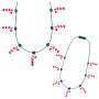 Candy Cane Lights Christmas Party Necklace