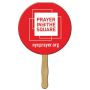 Circle 2 Sided Sandwiched Rally Hand Sign W/ Wooden Stick