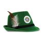 Deluxe Green Felt Alpine Hat W/ Custom Faux Leather Icon