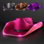 Deluxe Shiny Light Up Cowboy Hat With Black Band