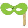 Digital Print Superhero Mask On A Stick