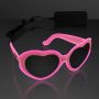 El Wire Glowing Pink Heart Sunglasses