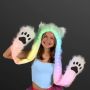 Faux Fur Hood Light Up Ears & Paws