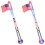 Flashing American Flag LED Jumbo Wand
