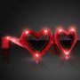 Flashing Heart Shaped Red Light Up Sunglasses