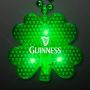 Flashing LED Shamrock Charm On Beads Necklace
