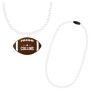 Football Shape Medallion With Beaded Necklace