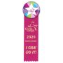 Full Color Button & Host Stamped Ribbn 2.25 Inch W/2 Inch X 8 Inch Ribbon