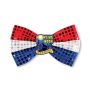 Glitz N' Gleam Bow Tie W/ Custom Faux Leather Icon