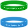 Glow In The Dark Printed 1/2 Inch  Inch Custom Silicone Wristband