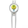 Golfer's Divot Tool With Ball Marker