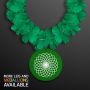 Green Flower Lei Necklace With Medallion Non-Light Up