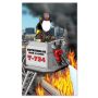 Iconic Firefighter On Ladder Truck Photo Prop