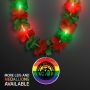 LED Christmas Lei Party Necklace With Rainbow Medallion