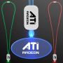 LED Neon Lanyard With Acrylic Oval Pendant