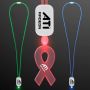 LED Neon Lanyard With Acrylic Ribbon Pendant